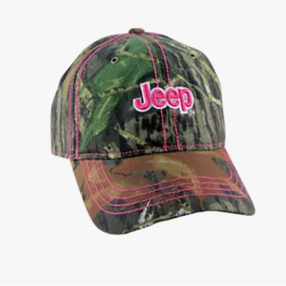 Jeep Camo Hat with Pink Stitching OSFM adjustable baseball cap - Picture 1 of 5